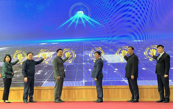 Trung tâm điều hành thông minh (IOC) thành phố Phổ Yên - nguồn Báo Thái Nguyên